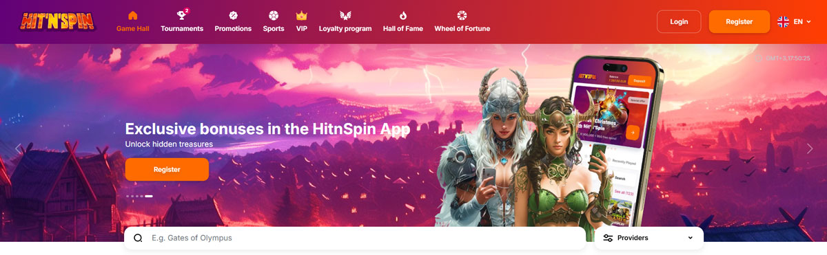 Hit’N’Spin Casino: Design and Interface
